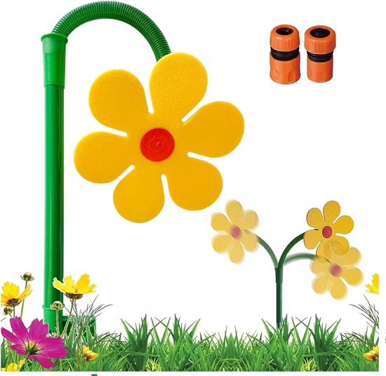 Crazy Daisy Rasensprenger Gartenspaß 360 Drehbarer Blumensprenger Ideal Für Rasen Und Gartenbewässerung Tanzender Gänseblümchensprenger Mit 1 2