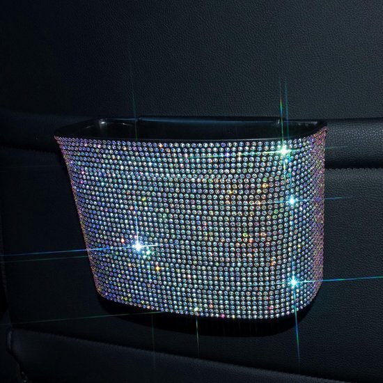 Auto-mülleimer Hänge-mülleimer Auslaufsicherer Abfallorganizer Glitzernder Fahrzeug-mülleimer Mini-mülleimer Mit Clip Für Auto Büro Küche Zuhause