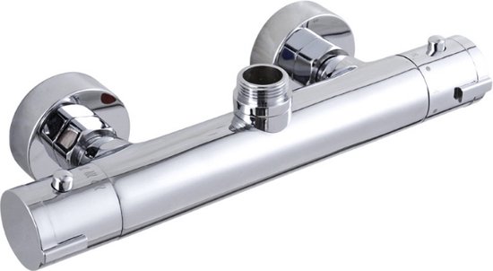Duscharmatur Mischbatterie Thermostat-duscharmatur 15 Cm Mittenabstand Thermostatarmatur Kupfer Silber Wasserauslauf Nach Oben G1 2 Wasserauslauf
