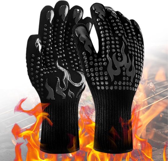 Universelle, Hitzebeständige Xl-grillhandschuhe Bis 260 °c – Ofenhandschuhe Mit Rutschfestem Silikongriff – Geeignet Zum Backen, Grillen Und Kochen