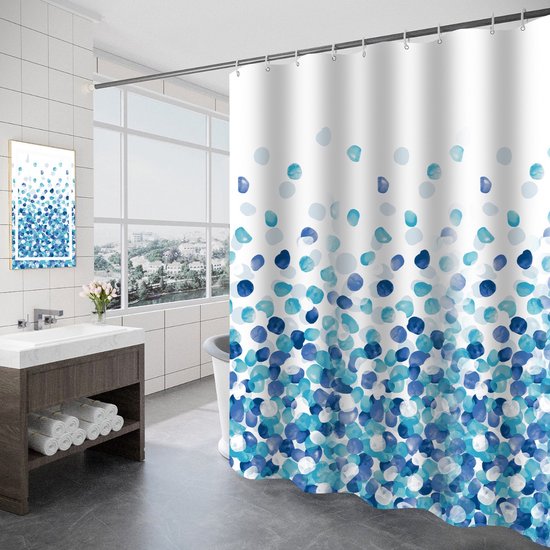 Wasserdichter Duschvorhang – Verdicktes Polyestergewebe – Waschbar – 1 Stück – Badezimmer