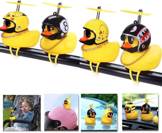 Vvgoods – Gelber Autoschmuck Mit Propellerhelm, Fahrradklingel Für Kinder, Tierdekoration