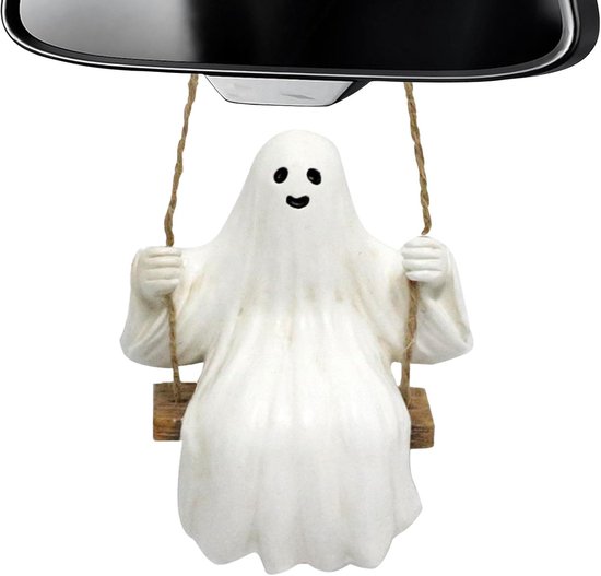 Geister-autoanhänger – Halloween-geister-deko Für Zuhause – Rückspiegel-deko, Niedlicher Auto-anhänger, Hängender Geister-halloween-anhänger