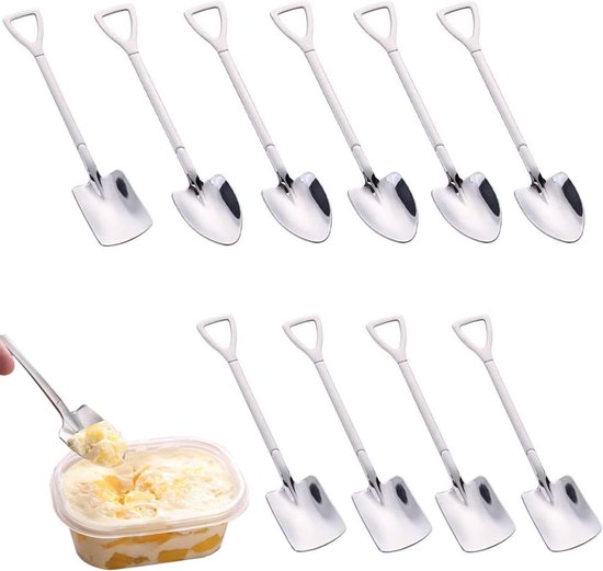 Set Mit 10 Eiscreme Und Dessertlöffeln Aus Edelstahl Kreative Mini-portionsformen Für Eiscreme Pudding Und Obst Perfekt Für Partys Und Den Zu