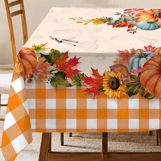 Sechseckige Herbsttischdecke Mit Sternenmotiv 152 X 213 Cm Rechteckige Herbsttischdecke Orangefarbene Herbsttischdecke Mit Kürbismotiv Für Die