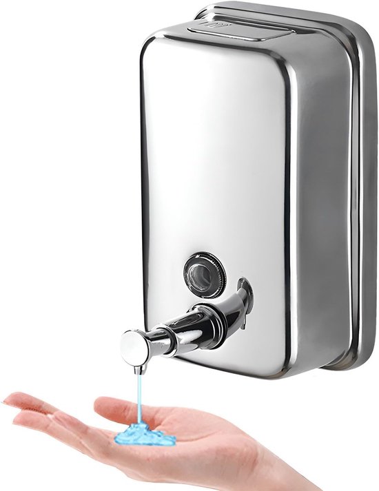 Seifenspender Aus Edelstahl – Wandmontage – 500 Ml – Modern – Edelstahl