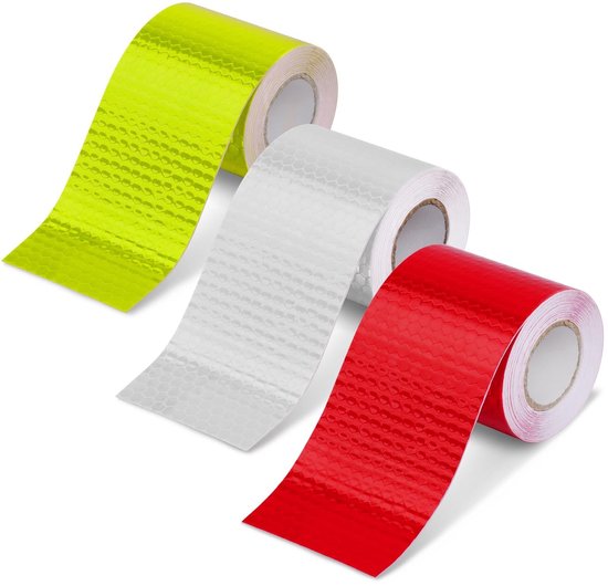 Jhubersproducts - Selbstklebendes Reflexband - Hohe Sichtbarkeit - Wasserdicht - Sicherheitsband - Geeignet Für Autos, Motorräder Und Fahrräder