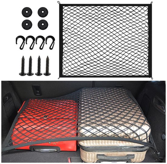 Store8 – Kofferraumnetz – Gepäcknetz – Universal – 70 X 50 Cm – Autozubehör – Geeignet Für Wohnmobil Und Suv – Hochwertige Elastizität