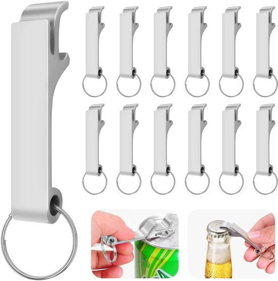 Mttproducts Mini-flaschenöffner Flaschenöffner Als Schlüsselanhänger Handlich Und Praktisch Silber Perfekt Für Partys Ideal Für Camping Und