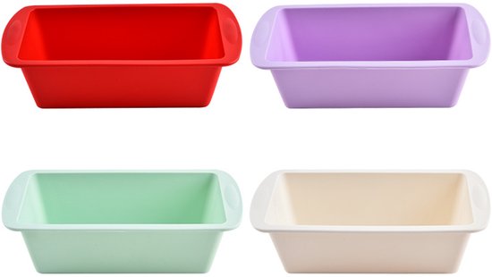 Silikon-kuchenform – Backform-set – Kuchen Backen – Antihaftbeschichtung – 4-teilig – Verschiedene Farben