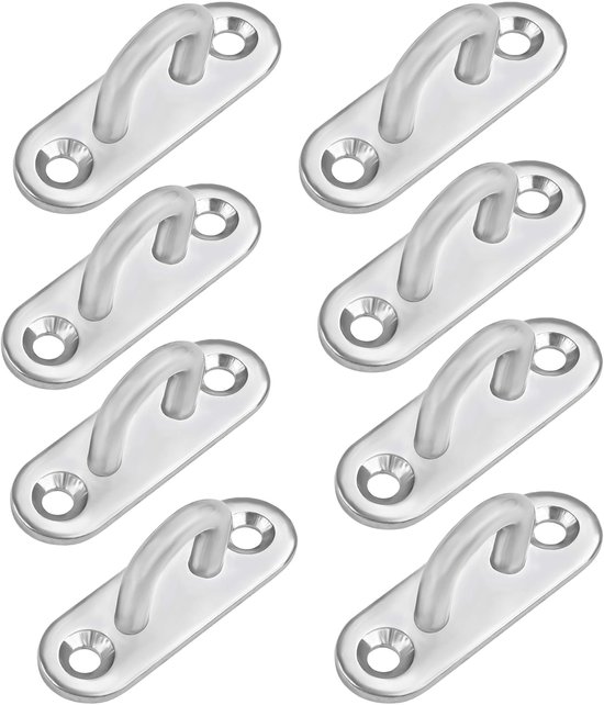 Dailygoody - Edelstahl-ösenhaken - Robust - 8 Stück - Tragkraft Bis Zu 40 Kg - Ideal Für Wand- Und Deckenmontage