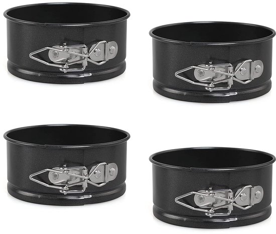 Mini-kuchenformen – Robuster Kohlenstoffstahl – 4er-set – 10 Cm