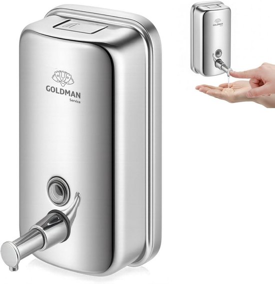 Wandmontierter Seifenspender 1000 Ml Aus Edelstahl Mit Druckknopf Für Bad Und Küche