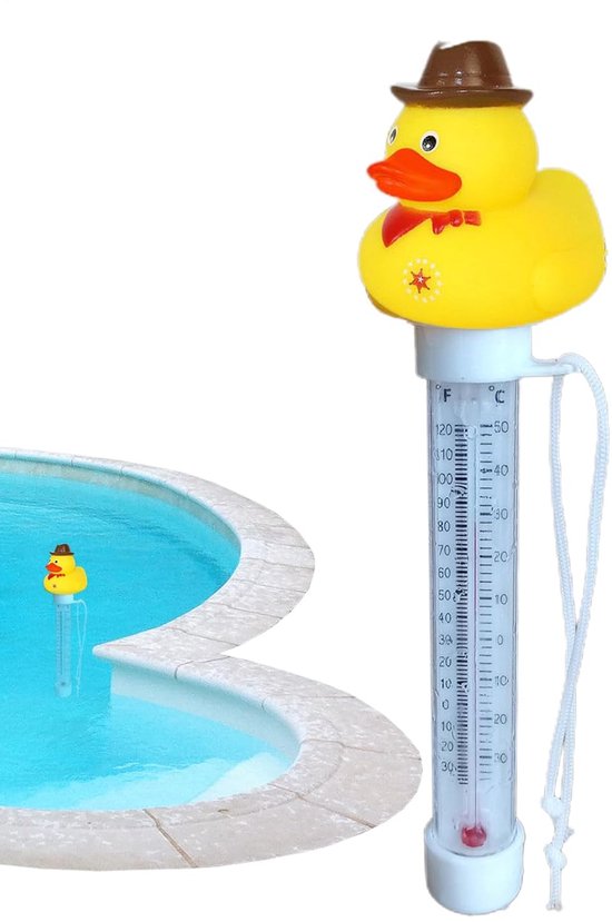 Poolthermometer – Wassertemperaturanzeige – Präzise Messung – Niedliches Entenmotiv – 20 Cm Langes Seil – Verschiedene Farben