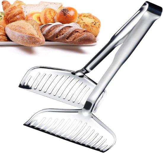 Küchenzange Aus Edelstahl – Kochzange, Grillzange – Kochen Und Grillen – Rutschfester Griff – 30 Cm – Silberfarben