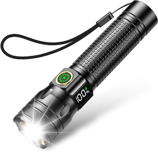 Wiederaufladbare Led-taschenlampe Mit 2000 Lumen – Extrem Hell, Zoombar, 3 Leuchtmodi, Wasserdicht, Ideal Für Outdoor-aktivitäten