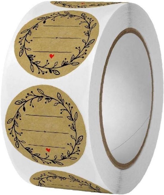 Runde, Ablösbare Kraftpapier-etiketten Auf Der Rolle Zum Organisieren Und Mehr