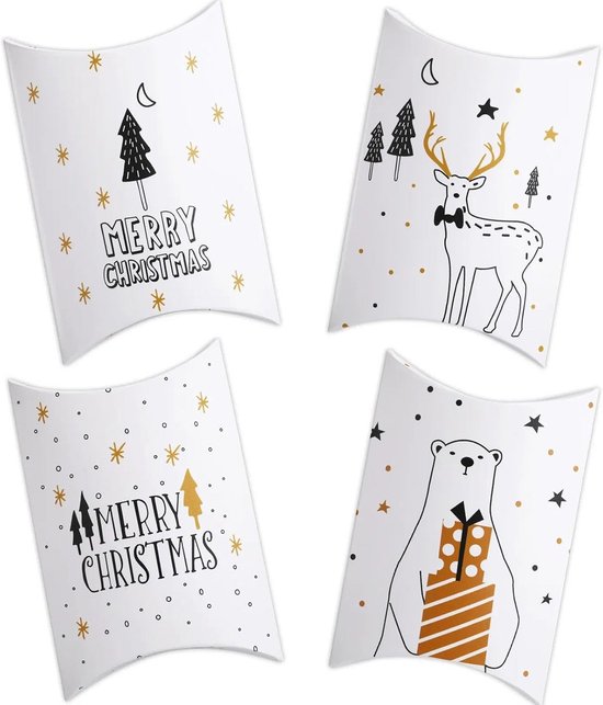 24 Weihnachtsgeschenkboxen Mit Aufklebern – Ideal Zum Verschenken Und Für Festliche Dekoration