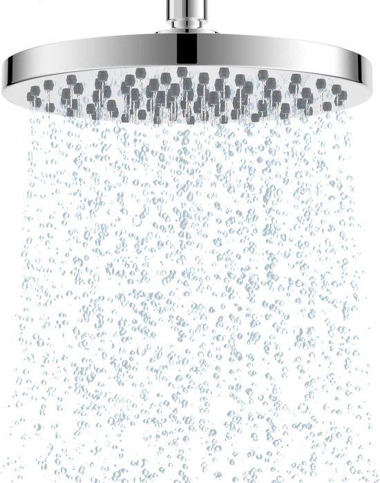 Fest Installierter 8-zoll-regenduschkopf – Hoher Wasserdruck, Schwenkbarer Sprühwinkel Für Ein Optimales Duscherlebnis
