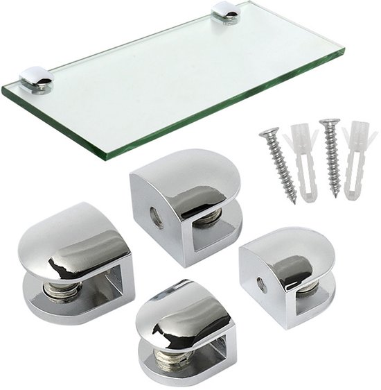 Verstellbare Glasregalklemmen – Zinklegierung – 6–10 Mm
