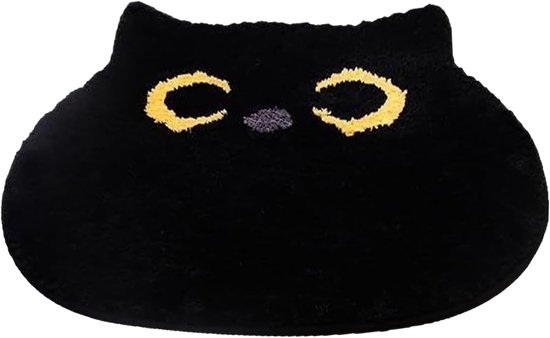 Katzenmatte Rutschfeste Fußmatte 50 X 55 Cm Niedliche Kätzchenform Saugfähiger Teppich Dekorative Haustiermatte Für Zuhause Toilette Küche Dusche