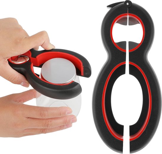Multifunktionaler 6-in-1-flaschenöffner – Ausgestattet Mit Glas- Und Dosenöffnern – 1 Stück – Edelstahl