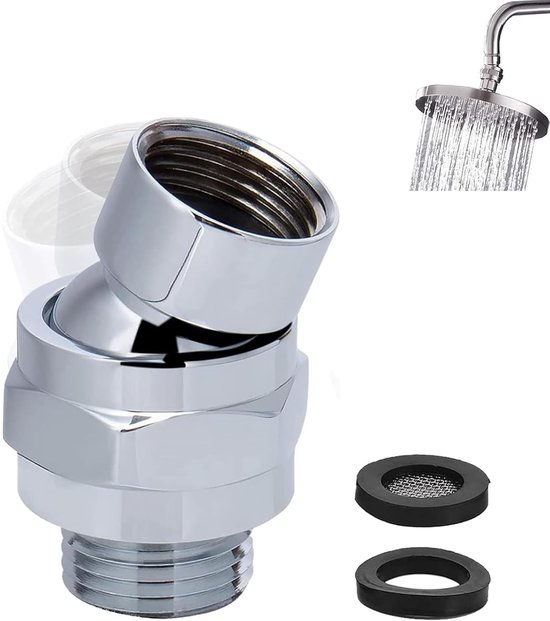 Schwenkbarer Duschkopfadapter Mit Kugelgelenk – 360°-drehung – 1 Stück – Kupfer