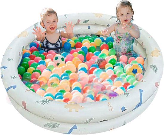 Aufblasbarer Pool – Tragbarer Pool – Wasserspaß Im Sommer – Verstärktes Pvc-material – 120 Cm – Dinosaurier