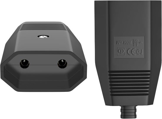 Zweiteilige Flache Euro-kupplung, 230-v-schuko-stecker, Flacher Euro-stecker, Ideale Lösung Für Platzersparnis Und Einfache Handhabung
