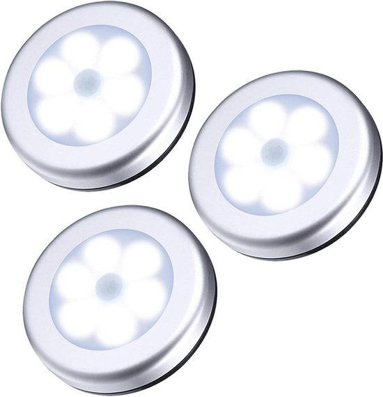 Sicherheits-sensorleuchte Für Den Innen Und Außenbereich 3-teilig Drahtloser Pir-sensor Automatischer Bewegungsmelder Nachtlicht 6 Led-sensor Für