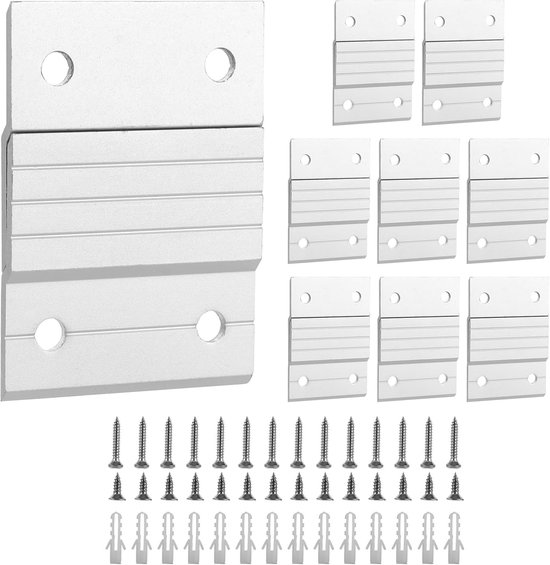 Set Mit 14 Z-förmigen Rahmenhalterungen，aluminium-wandhaken Für Bilder，robustem Aufhängesystem Inklusive Schrauben