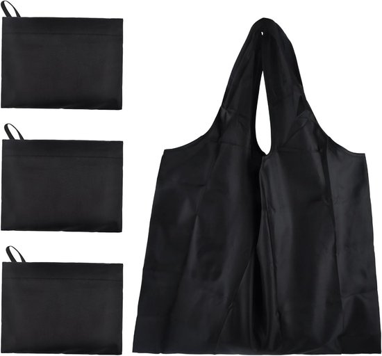 Allecta – Set Mit 3 Umweltfreundlichen, Faltbaren Einkaufstaschen – Wiederverwendbar, Strapazierfähig, Waschbar – Leicht Mit Integrierter Tasche