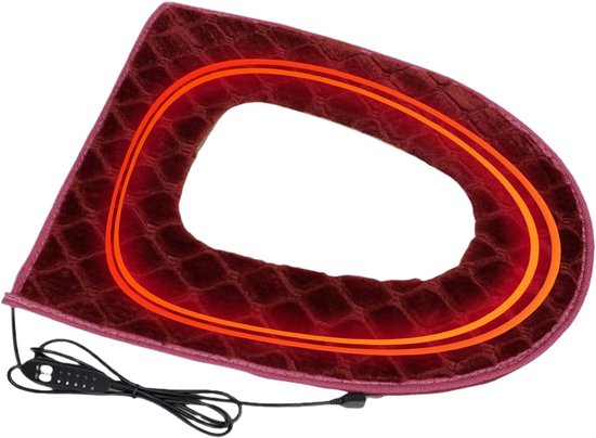 Beheizbarer Toilettensitz Mit Usb-anschluss 5 Heizstufen Mit Timer Zum Einstecken Ideal Für Den Winter Bordeauxrot Geeignet Für Kalte Witterung