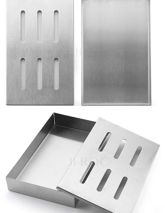 Grillbesteck-set – Räucherbox Aus Edelstahl, Räucherbox Für Speck Aus Dickem Stahlblech Für Den Grill Im Freien
