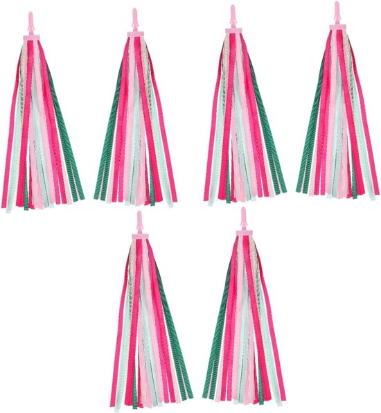 Set Mit 6 Fahrradlenkern Für Kinderfahrräder (3 Paar) – Rosa/grün/türkis-mix, Sanfte Farben, Für Den Lenker, Steckerfarbe Zufällig