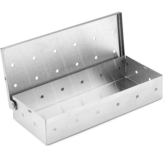 Grillbesteck-set – Universeller Edelstahl-grillräucherofen, Holzrauch Für Aromatischen Geschmack, Kompatibel Mit Gas-, Holzkohle- Und Elektrogrills