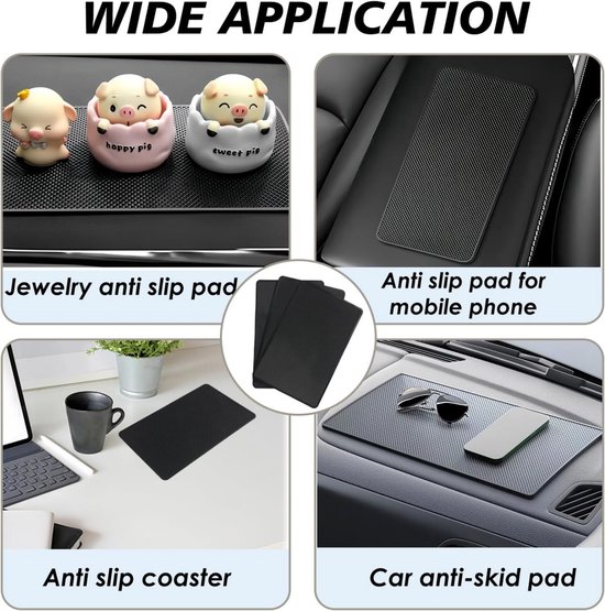 Rutschfeste Matte Für Ihr Armaturenbrett 2 Stück Universelle Antirutsch Und Staubschutzmatte Wiederverwendbar Selbstklebend Geeignet Für Handys X 40