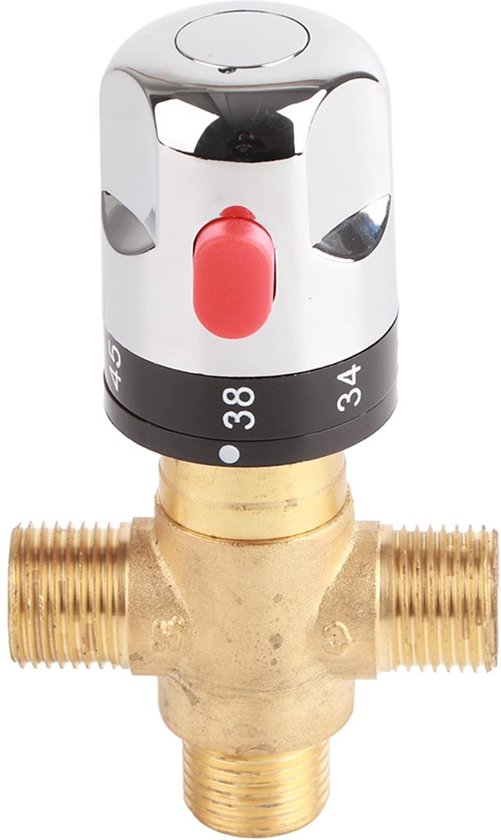 Sphproducts 3-wege-thermostat-mischbatterie Messing Einfache Installation 11 67 L Min Sicherheitseinstellung Bis 42 C Ideal Für Bad Und 11,67 L