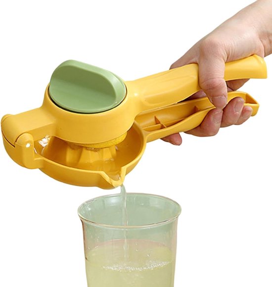 Handpresse Für Zitronen Und Limetten – Frischer Saft – Hohe Saftausbeute – 23 X 11,5 Cm – Gelbe Zitrone