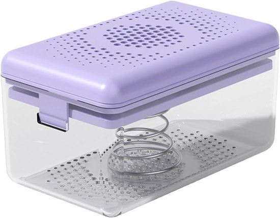 Seifenbox Aus Schaumstoff – Seifenhalter – Hygienische Reinigung – 2-in-1-ablaufdesign – 12,5 X 7,5 X 7 Cm – Lavendel