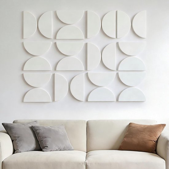 Halbkreisförmige 3d-wandpaneele Wanddekoration Geometrische Kunst Große Wanddekoration Moderner Und Minimalistischer Einrichtungsstil Geeignet 24 24