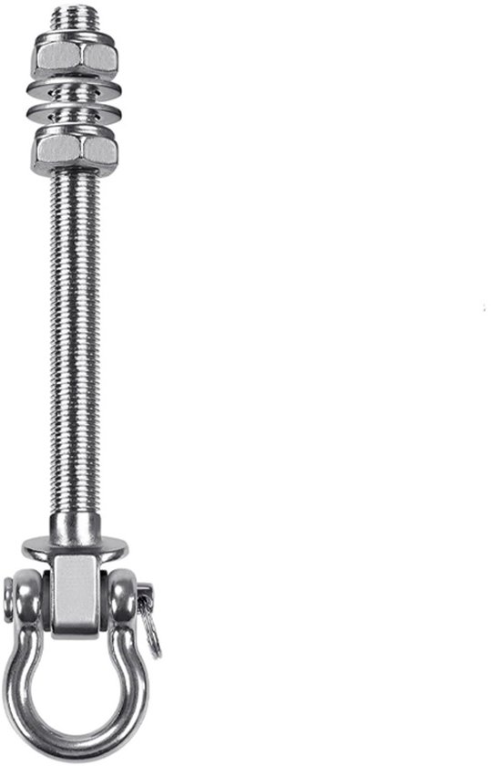 Hängemattenhaken M10 – Edelstahl – Silber