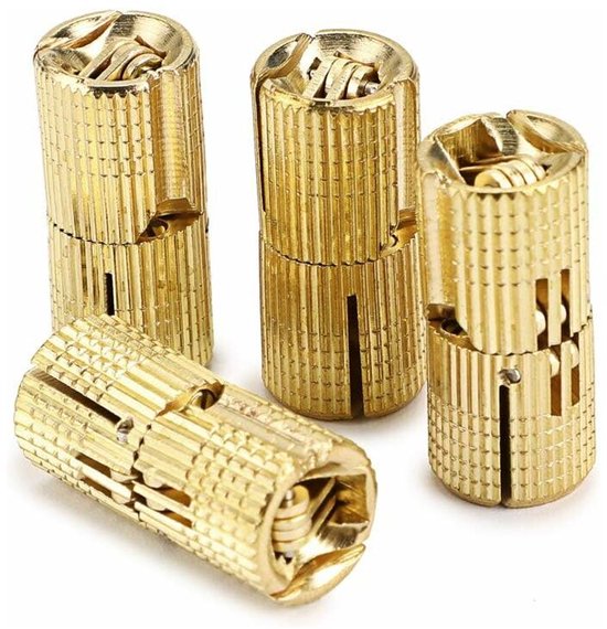 4 Stück 16 Mm Messing-verdeckscharniere – Möbel-verdeckscharniere – 180 Grad Öffnungswinkel