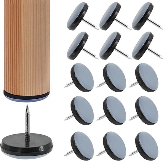 20 Teflon-gleiter 30 Mm Nagelgleiter Für Möbelbeine Gleiter Zum Schutz Von Stuhlbeinen Schutzpads Für Fliesen Holzböden Stühle Tische Und Betten
