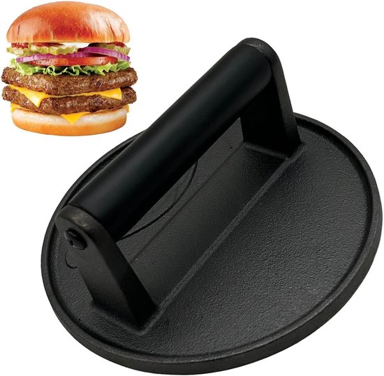 Steakgewichtpresse, Grillpresse Aus Gusseisen, Grillplattenpresse, Flachfleischpresse – Fleischgewichtpresse Mit Hitzebeständigem Griff, Grillwerkzeug