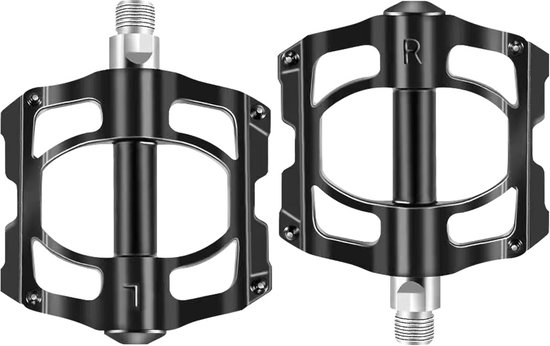 Mountainbike-pedale, Flache Fahrradpedale Aus Aluminiumlegierung Mit Rutschfesten Noppen, 9/16 Zoll
