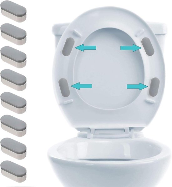 Set Mit 8 Universellen Wc-sitzschonern Geeignet Für Smart-wcs Höhenverstellbar Starker Klebstoff Erhältlich In 2 Größen Geeignet Für Zuhause Und