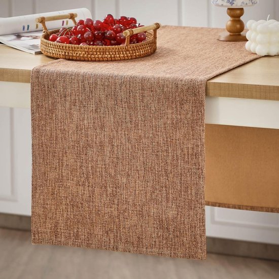 Tischläufer Im Rustikalen Bohème-stil – 33 X 183 Cm, Leinen-tischläufer – Handgewebt – Geeignet Für Esszimmer, Couchtisch Und Küche