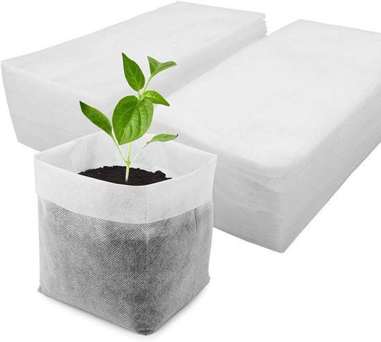 100 Stück Pflanzsäcke Vlies-anzuchtsäcke Setzlingssäcke Pflanztöpfe Biologisch Abbaubar Für Den Anbau Von Gemüse Blumen Obst Pflanzen Baumschule 20