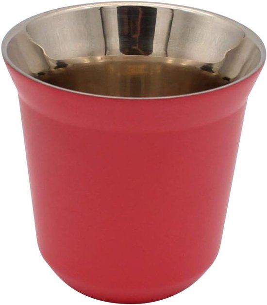 Edelstahl-espressobecher Mit Doppelter Thermoisolierung, Fuchsiafarben